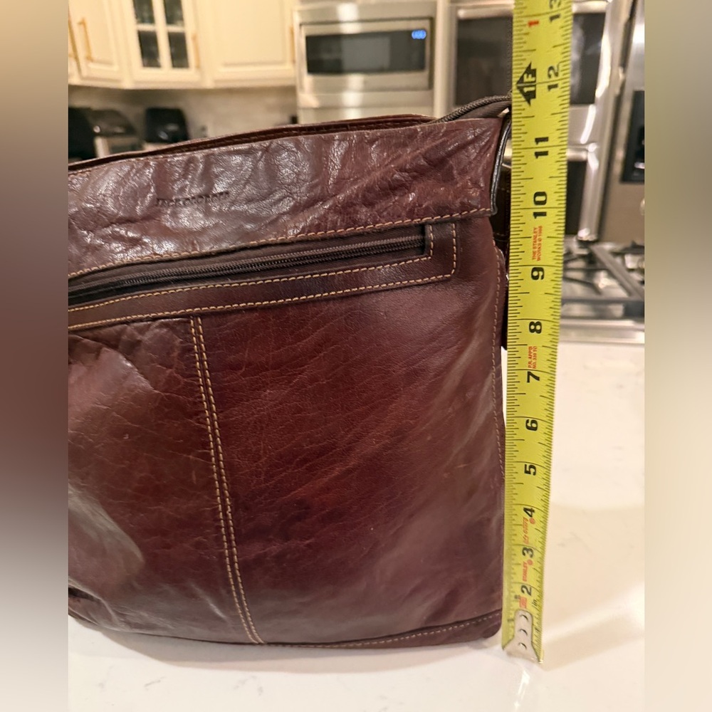 Jack Georges Voyager Leather Crossbody Messenger Bag - Brown - Picture 14 of 16